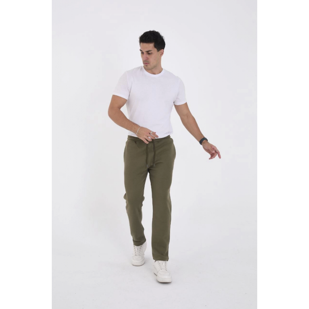 Unisex Üç İplik Basic Eşofman Özel Tasarım Pantolon - Haki - 140035 Unisex Üç İplik Basic Eşofman Özel Tasarım Pantolon - Haki - 140035