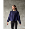 Osy Modal Yumuşak Dokulu Kumaş Bisiklet Yaka Oversize Sweatshirt - Lacivert 140163 Osy Modal Yumuşak Dokulu Kumaş Bisiklet Yaka Oversize Sweatshirt - Lacivert 140163