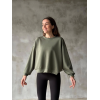 Osy Modal Yumuşak Dokulu Kumaş Bisiklet Yaka Oversize Sweatshirt - Haki 140164 Osy Modal Yumuşak Dokulu Kumaş Bisiklet Yaka Oversize Sweatshirt - Haki 140164