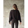 Osy Modal Yumuşak Dokulu Kumaş Bisiklet Yaka Oversize Sweatshirt - Siyah 140165