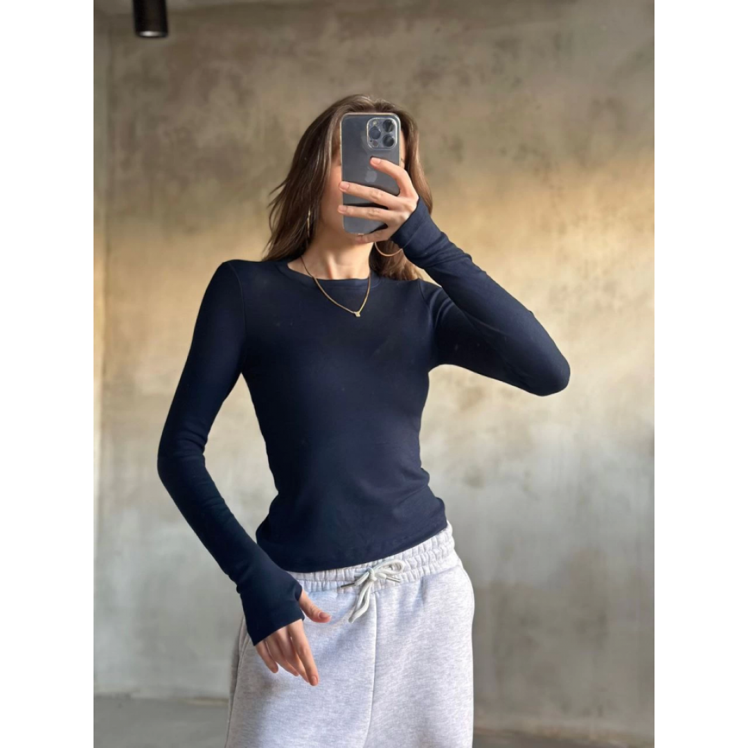Parmak Geçmeli Buzi Body - Lacivert - 140234 Parmak Geçmeli Buzi Body - Lacivert - 140234