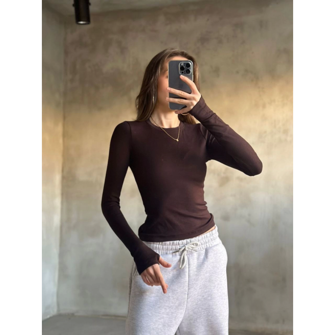 Parmak Geçmeli Buzi Body - Kahve - 140240 Parmak Geçmeli Buzi Body - Kahve - 140240