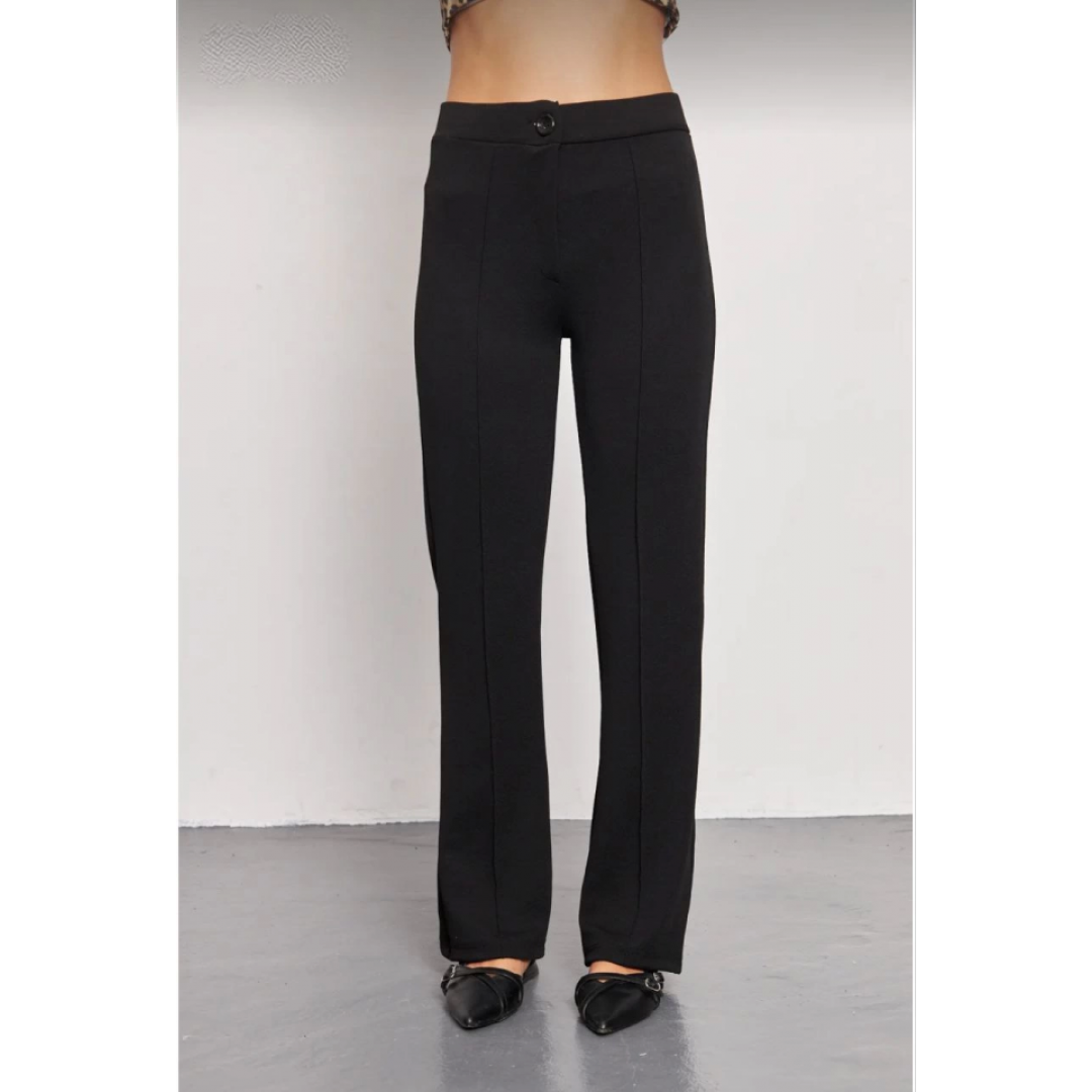 Siyah Palazzo Pantolon Oversize Kesim - Siyah