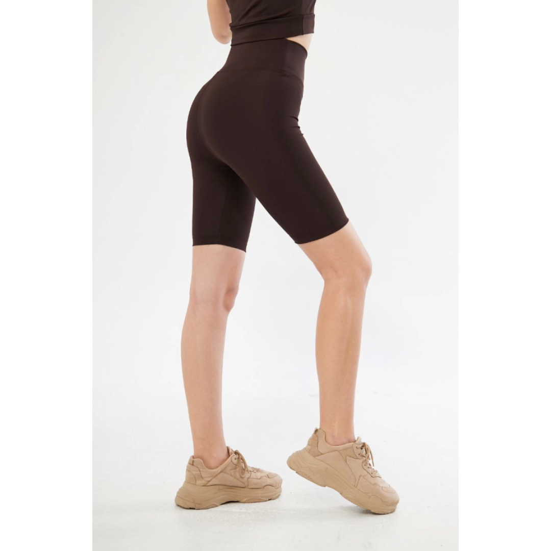 Biker Sporcu Şort - Kahve - 140620 Biker Sporcu Şort - Kahve - 140620