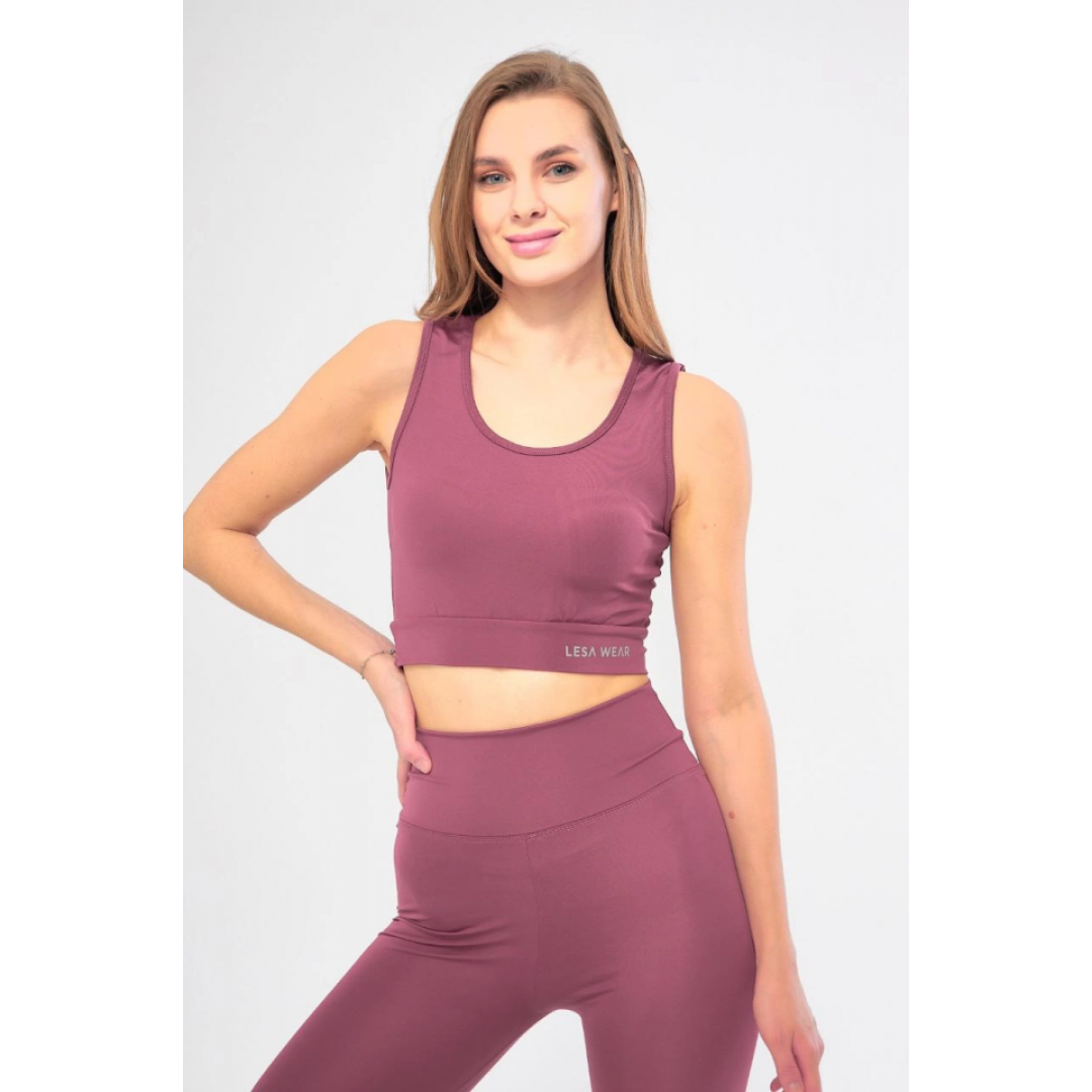 Kolsuz Sporcu Baskılı Crop - Pembe 140623 Kolsuz Sporcu Baskılı Crop - Pembe 140623