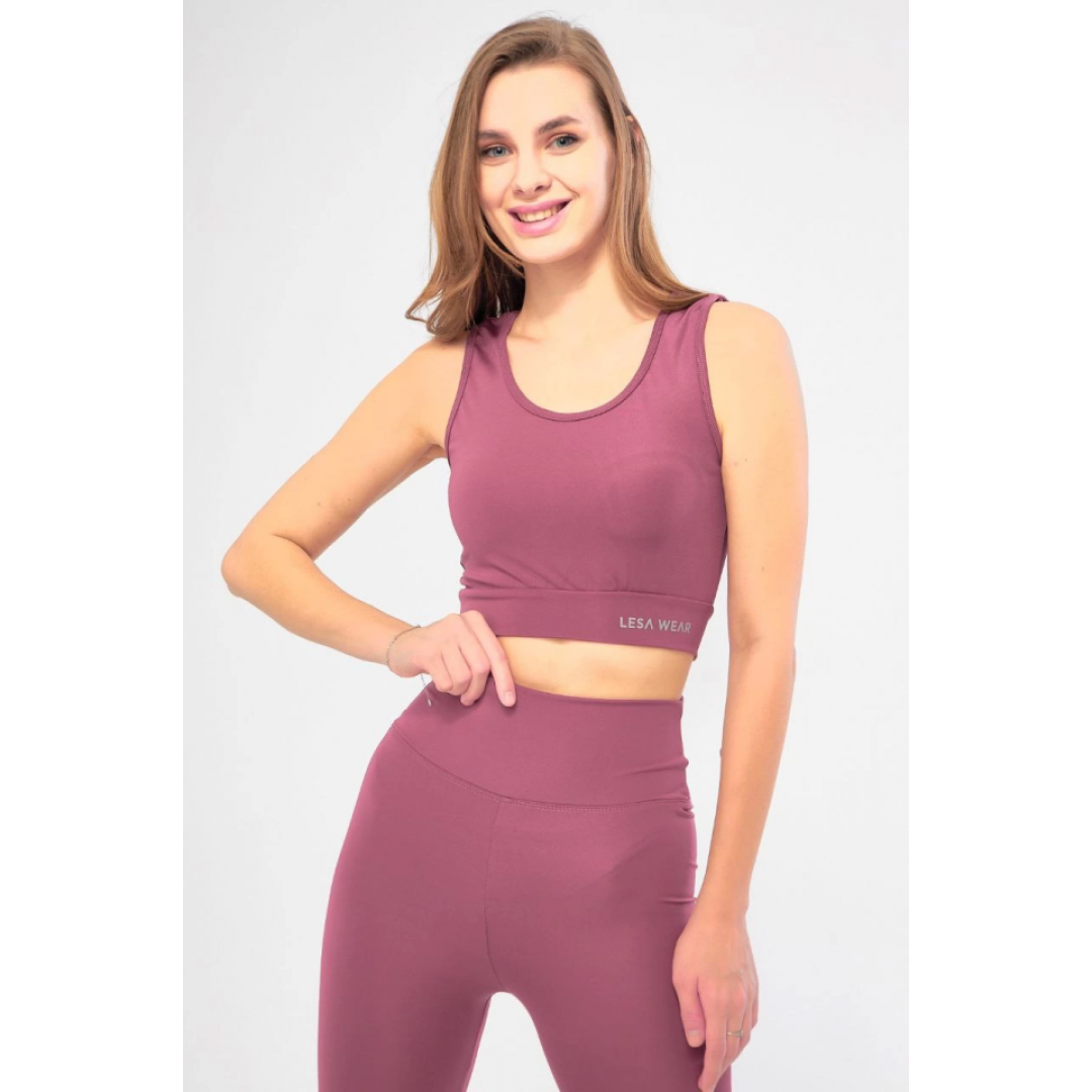 Kolsuz Sporcu Baskılı Crop - Pembe 140623 Kolsuz Sporcu Baskılı Crop - Pembe 140623