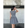 Kolsuz Mini Elbise- Gri - 141352 Kolsuz Mini Elbise- Gri - 141352