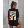 Bisiklet Yaka Baskılı T-shirt - Siyah - 142451 Bisiklet Yaka Baskılı T-shirt - Siyah - 142451