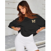 Bisiklet Yaka Baskılı T-shirt - Siyah 142453 Bisiklet Yaka Baskılı T-shirt - Siyah 142453