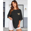 Bisiklet Yaka Baskılı T-shirt - Siyah 142453 Bisiklet Yaka Baskılı T-shirt - Siyah 142453