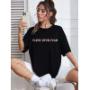 Bisiklet Yaka Baskılı T-shirt - Siyah - 142481 Bisiklet Yaka Baskılı T-shirt - Siyah - 142481