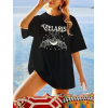 Bisiklet Yaka Baskılı T-shirt - Siyah 142482 Bisiklet Yaka Baskılı T-shirt - Siyah 142482