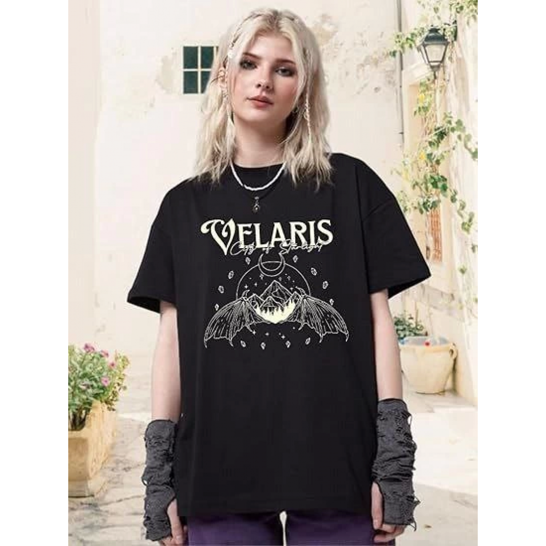 Bisiklet Yaka Baskılı T-shirt - Siyah 142482 Bisiklet Yaka Baskılı T-shirt - Siyah 142482