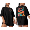 Bisiklet Yaka Kısa Kol Baskılı T-shirt - Siyah 142484