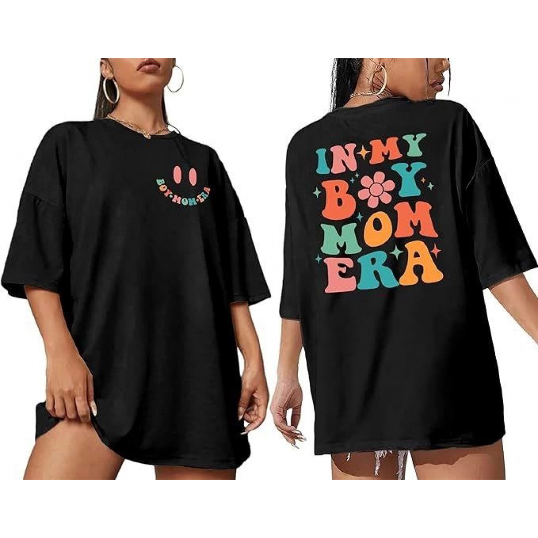 Bisiklet Yaka Kısa Kol Baskılı T-shirt - Siyah 142484