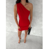 Tek Omuzlu Kolsuz Mini Boy Elbise - Kırmızı 142492 Tek Omuzlu Kolsuz Mini Boy Elbise - Kırmızı 142492