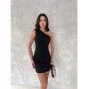 Tek Omuzlu Kolsuz Mini Boy Elbise - Siyah 142493 Tek Omuzlu Kolsuz Mini Boy Elbise - Siyah 142493