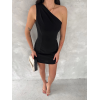 Tek Omuzlu Kolsuz Mini Boy Elbise - Siyah 142493 Tek Omuzlu Kolsuz Mini Boy Elbise - Siyah 142493