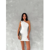 Tek Omuzlu Kolsuz Mini Boy Elbise - Beyaz 142494 Tek Omuzlu Kolsuz Mini Boy Elbise - Beyaz 142494