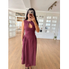 Kolsuz Uzun Kabardin Elbise - Bordo - 142669 Kolsuz Uzun Kabardin Elbise - Bordo - 142669