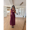 Kolsuz Uzun Kabardin Elbise - Bordo - 142669 Kolsuz Uzun Kabardin Elbise - Bordo - 142669