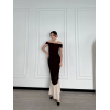 Striptiz Omuzlu Uzun Elbise- Kahve 144291 Striptiz Omuzlu Uzun Elbise- Kahve 144291