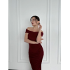 Striptiz Omuzlu Uzun Elbise- Bordo 144292 Striptiz Omuzlu Uzun Elbise- Bordo 144292