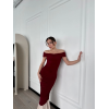 Striptiz Omuzlu Uzun Elbise- Bordo 144292 Striptiz Omuzlu Uzun Elbise- Bordo 144292