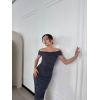 Striptiz Omuzlu Uzun Elbise- Füme 144293 Striptiz Omuzlu Uzun Elbise- Füme 144293