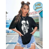 Baskılı T-shirt - Siyah - 144673