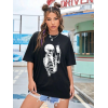 Baskılı T-shirt - Siyah - 144673