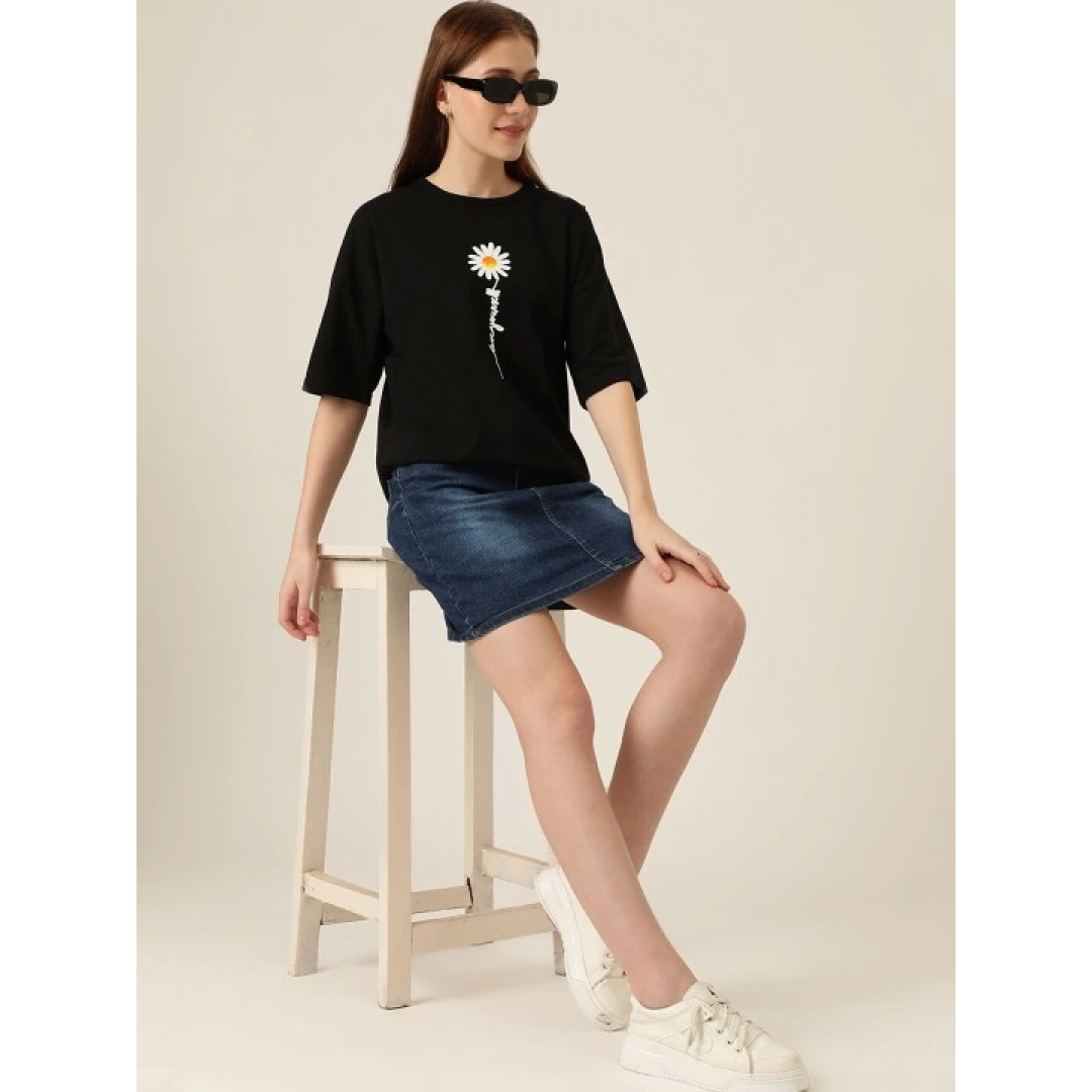 Baskılı T-shirt - Siyah 144674 Baskılı T-shirt - Siyah 144674