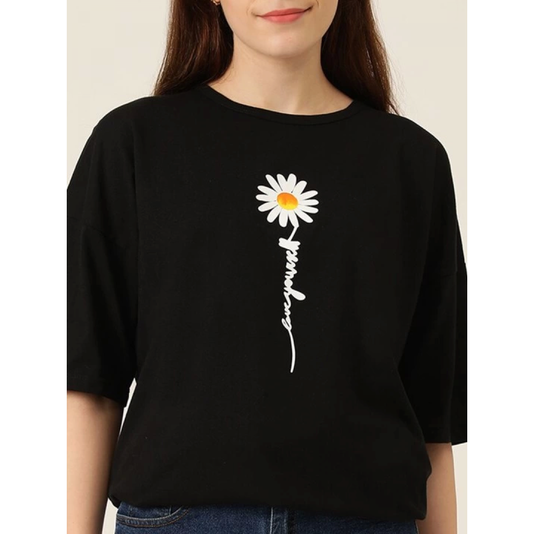 Baskılı T-shirt - Siyah 144674 Baskılı T-shirt - Siyah 144674