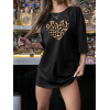 Baskılı T-shirt - Siyah 146024