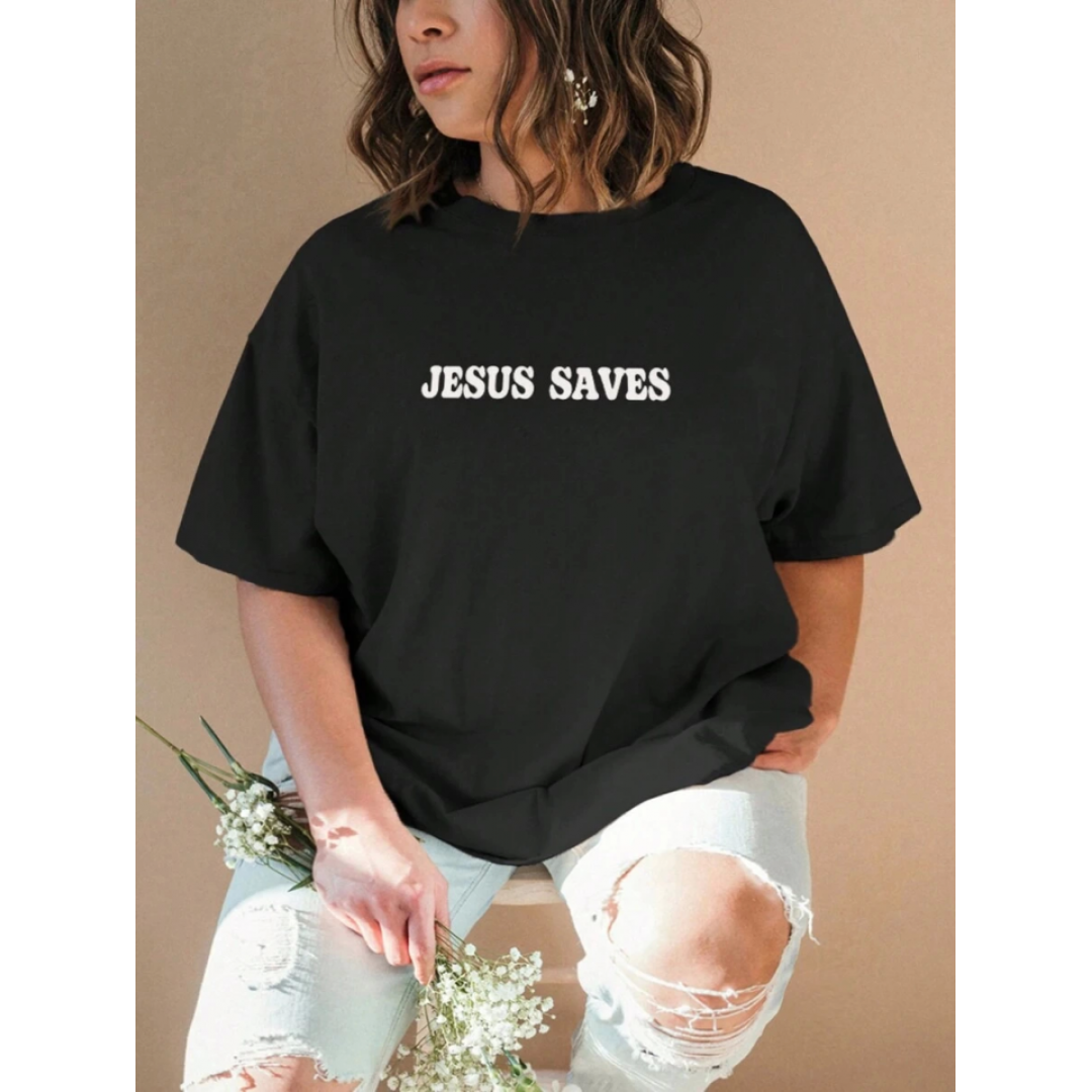 Baskılı T-shirt - Siyah 146027