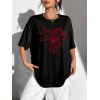 Baskılı T-shirt - Siyah 146028
