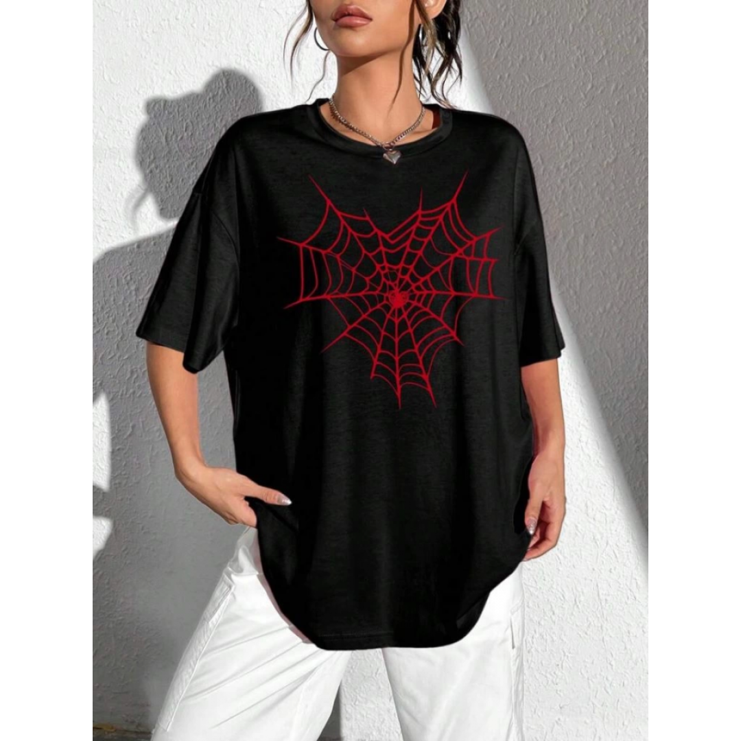 Baskılı T-shirt - Siyah 146028