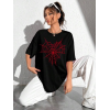 Baskılı T-shirt - Siyah 146028