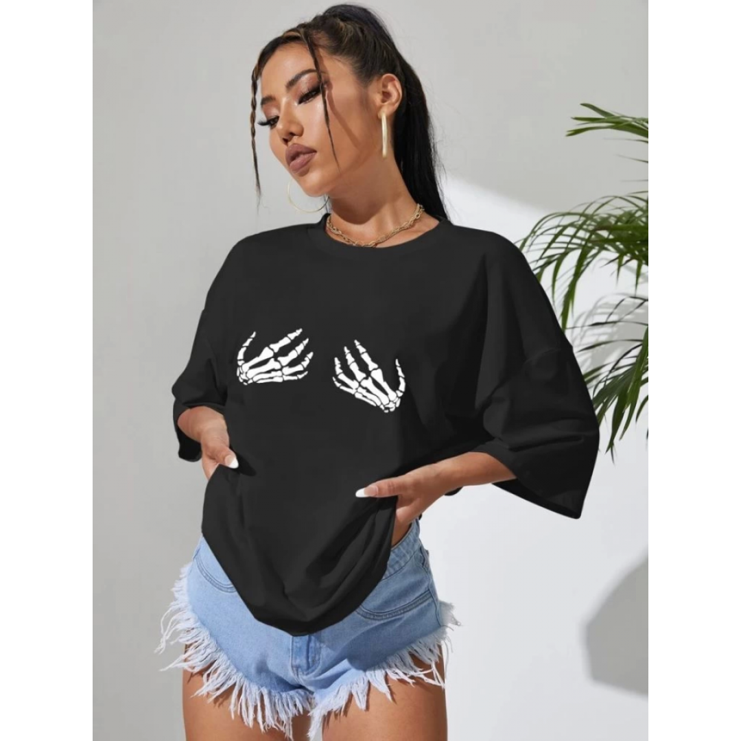 Baskılı T-shirt - Siyah - 146031 Baskılı T-shirt - Siyah - 146031