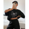 Baskılı Oversize T-shirt - Siyah 146034 Baskılı Oversize T-shirt - Siyah 146034