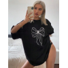 Baskılı Oversize T-shirt - Siyah 146034 Baskılı Oversize T-shirt - Siyah 146034