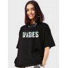 Baskılı Oversize T-shirt - Siyah 146036 Baskılı Oversize T-shirt - Siyah 146036