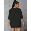 Baskılı Oversize T-shirt - Siyah 146038 Baskılı Oversize T-shirt - Siyah 146038