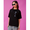 Baskılı Oversize T-shirt - Siyah 146040