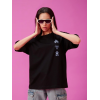 Baskılı Oversize T-shirt - Siyah 146040