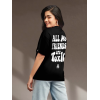 Baskılı Oversize T-shirt - Siyah 146040