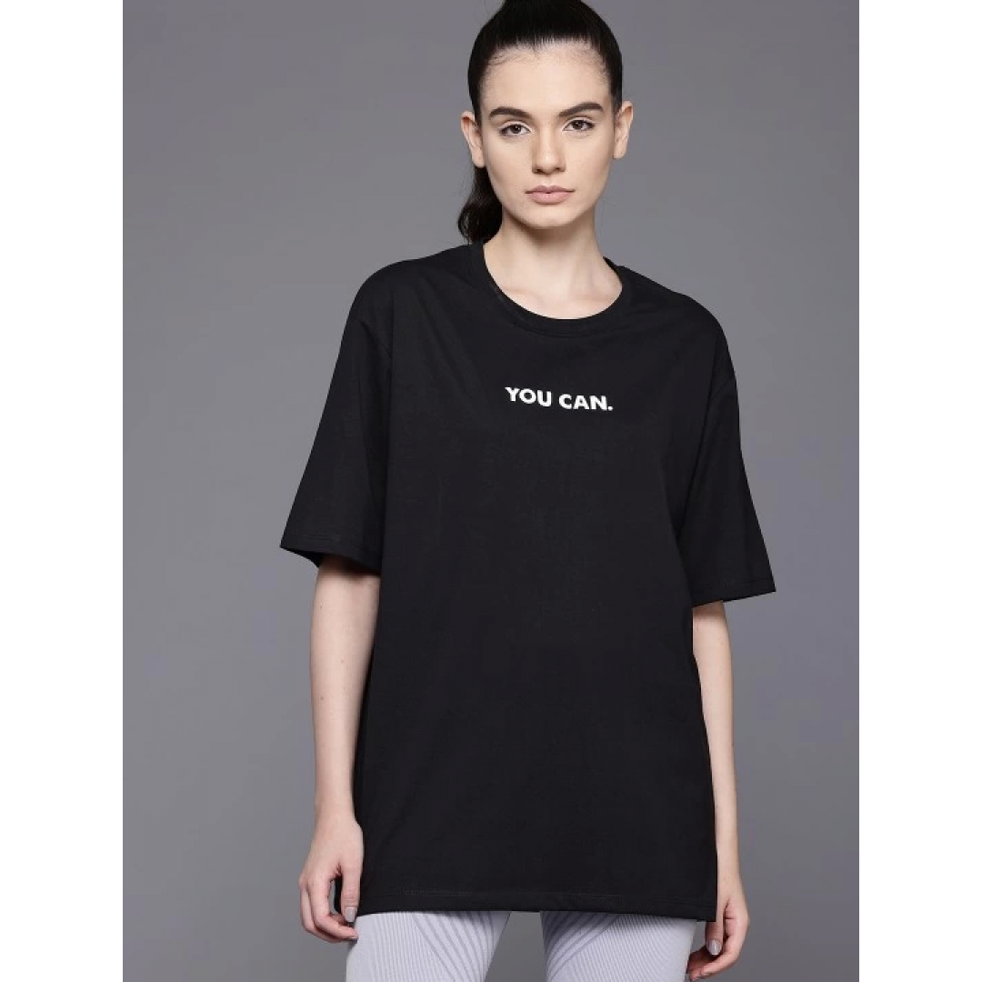 Baskılı Oversize T-shirt - Siyah 146042 Baskılı Oversize T-shirt - Siyah 146042