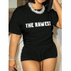 Baskılı Oversize T-shirt - Siyah - 146043 Baskılı Oversize T-shirt - Siyah - 146043