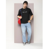 Erkek Baskılı Oversize T-shirt - Siyah - 146045 Erkek Baskılı Oversize T-shirt - Siyah - 146045