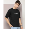 Erkek Baskılı Oversize T-shirt - Siyah - 146045 Erkek Baskılı Oversize T-shirt - Siyah - 146045